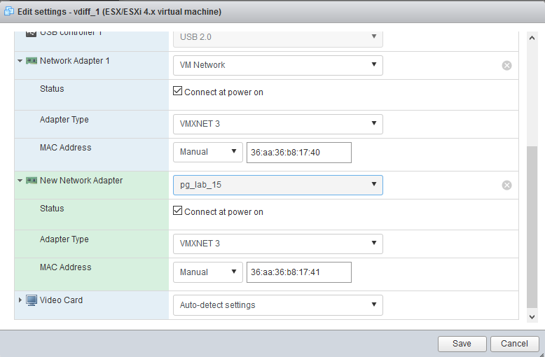 network adapter in vmware for mac